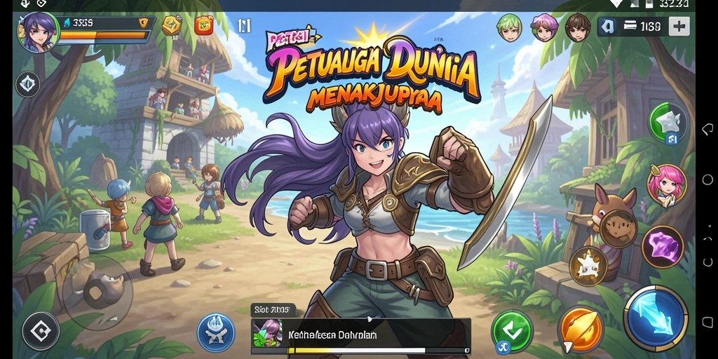 Tampilan gameplay seru dan karakter Anime yang menarik.