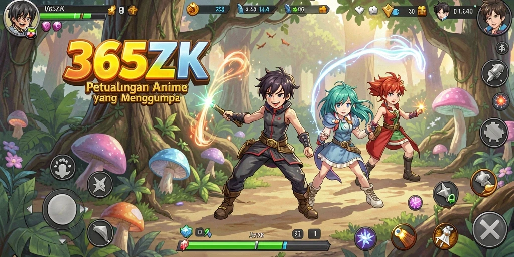 Screenshot 365ZK menampilkan aksi seru karakter utama dalam petualangan Anime.