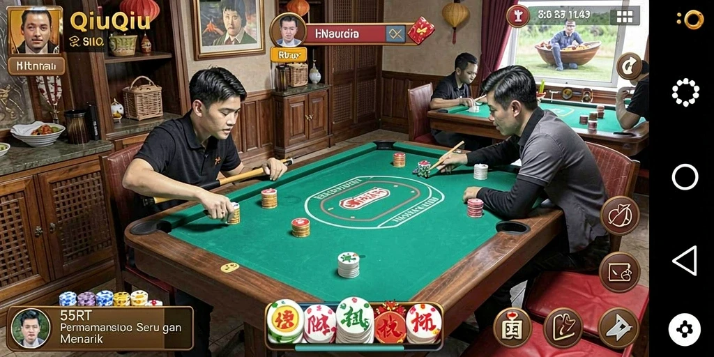 Gameplay QiuQiu yang seru dan interaktif di 55RT.