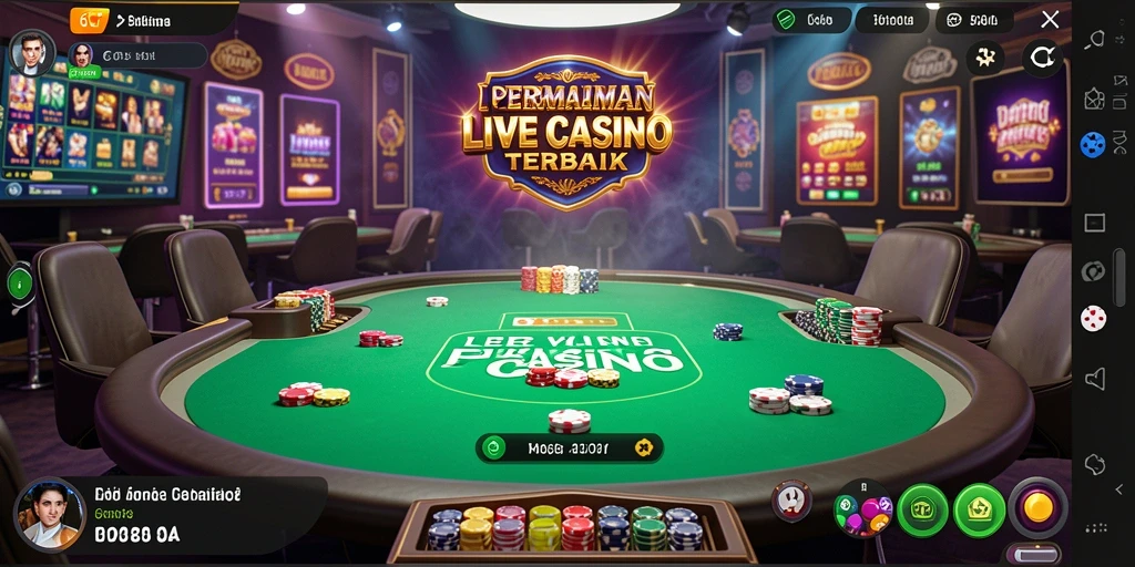 Tampilan gameplay Live Casino yang menarik dan interaktif.