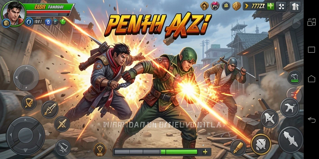 Gameplay Fighting yang intens dan seru di 777ZX.