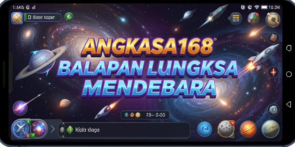 Tangkapan layar gameplay ANGKASA168 menampilkan aksi balapan luar angkasa yang spektakuler.
