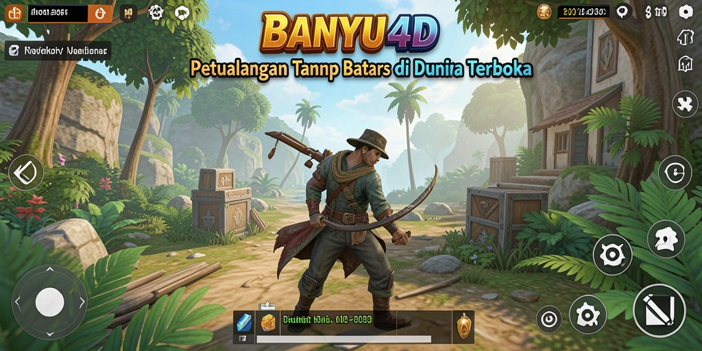Grafis menakjubkan dalam gameplay BANYU4D yang menampilkan petualangan Open World.