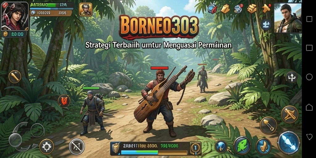 Tampilan gameplay SERU dalam permainan strategi Borneo303.