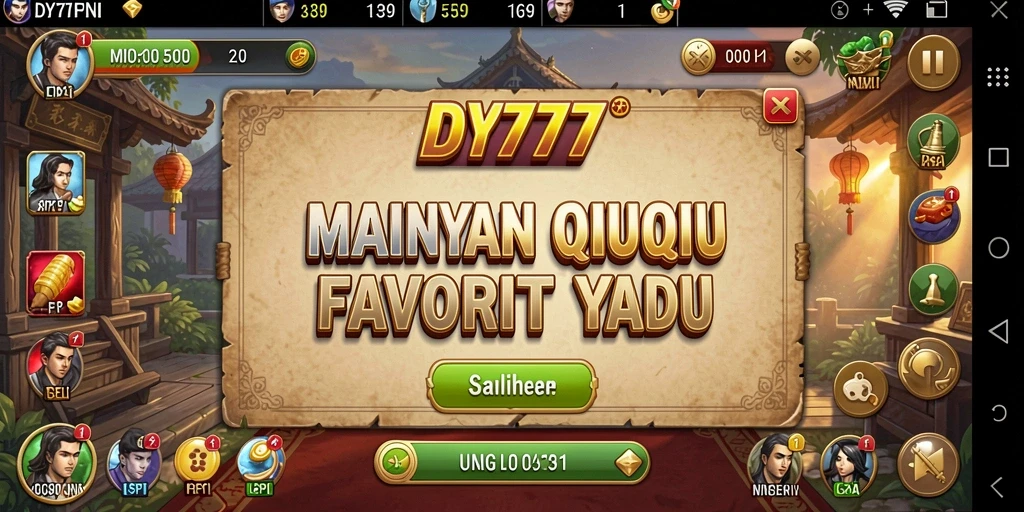 Tampilan gameplay QiuQiu DY777 yang seru dan menarik.