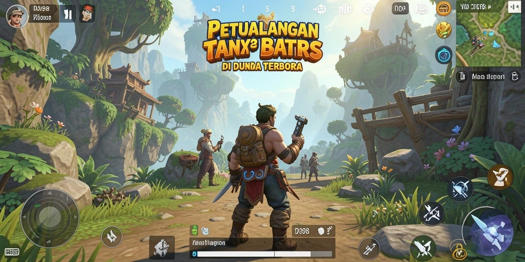 Screenshot ID098 menampilkan aksi seru di dunia terbuka yang luas.