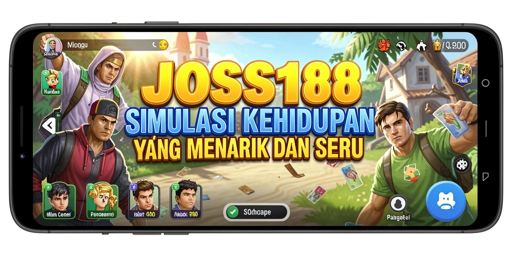 Tampilan gameplay menarik dari JOSS188 dengan berbagai aktivitas simulasi.