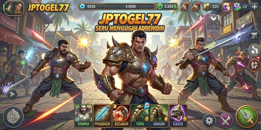 Tampilan seru dari gameplay JPTOGEL77 yang penuh aksi.