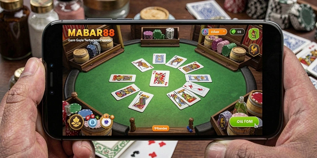 Screenshot gameplay MABAR88 menampilkan serunya permainan Gaple.