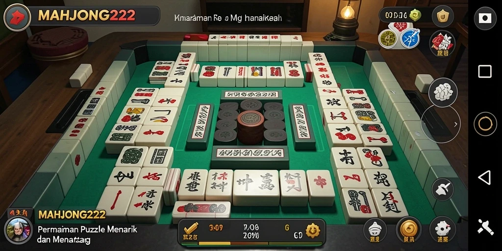 Tampilan gameplay seru dalam MAHJONG222 yang mengasyikkan.