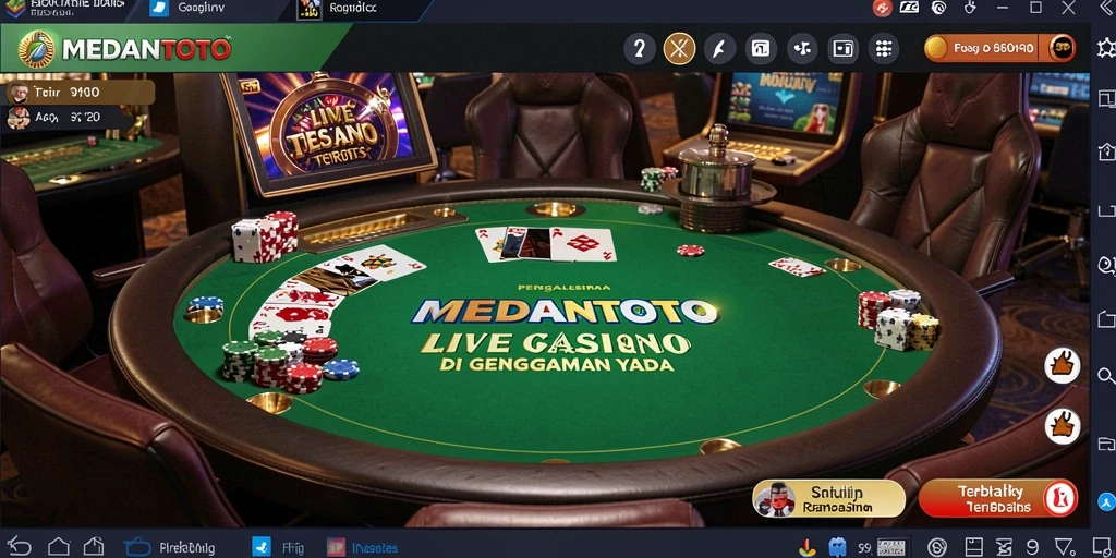 Screenshot gameplay Live Casino di MEDANTOTO yang menegangkan.