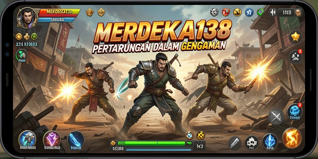 Tangkapan layar permainan MERDEKA138 menampilkan aksi pertarungan yang cepat dan dinamis.