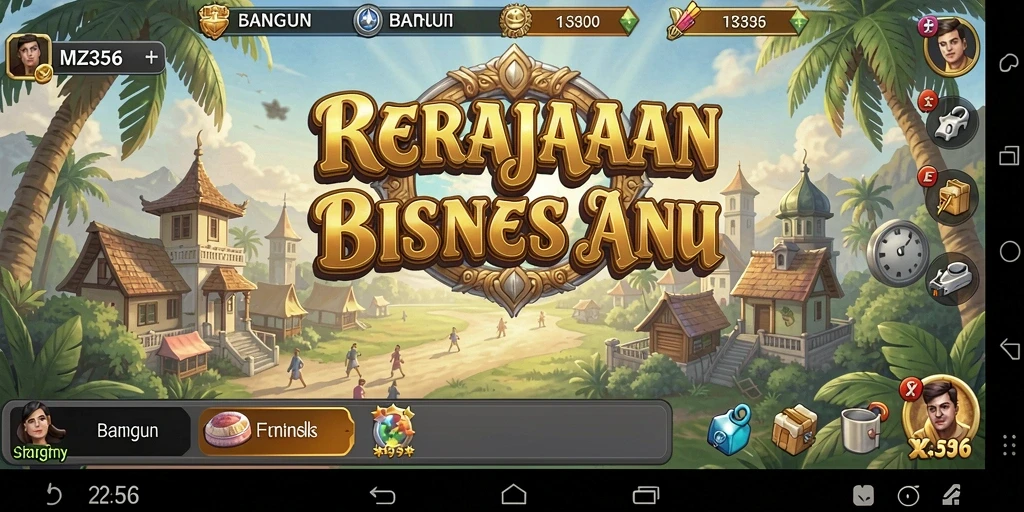 Tampilan gameplay seru di MZ356 yang penuh strategi Tycoon.