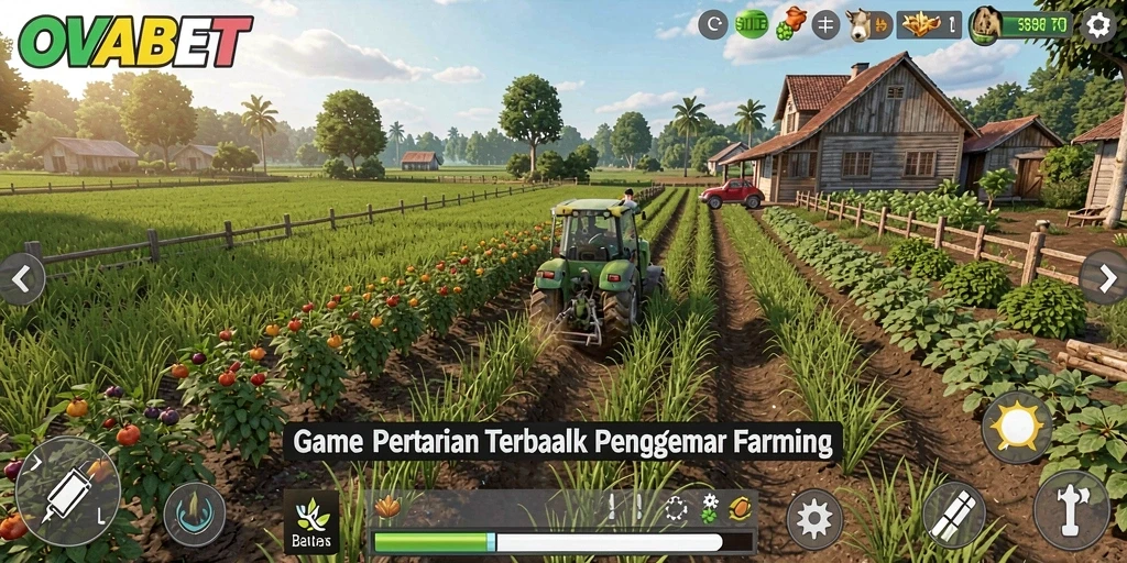 Tampilan gameplay Farming yang menakjubkan di OVABET.