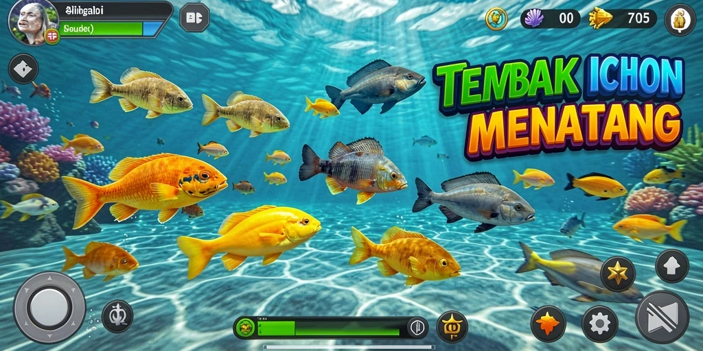 Tampilan menarik dari gameplay Tembak Ikan PP7.