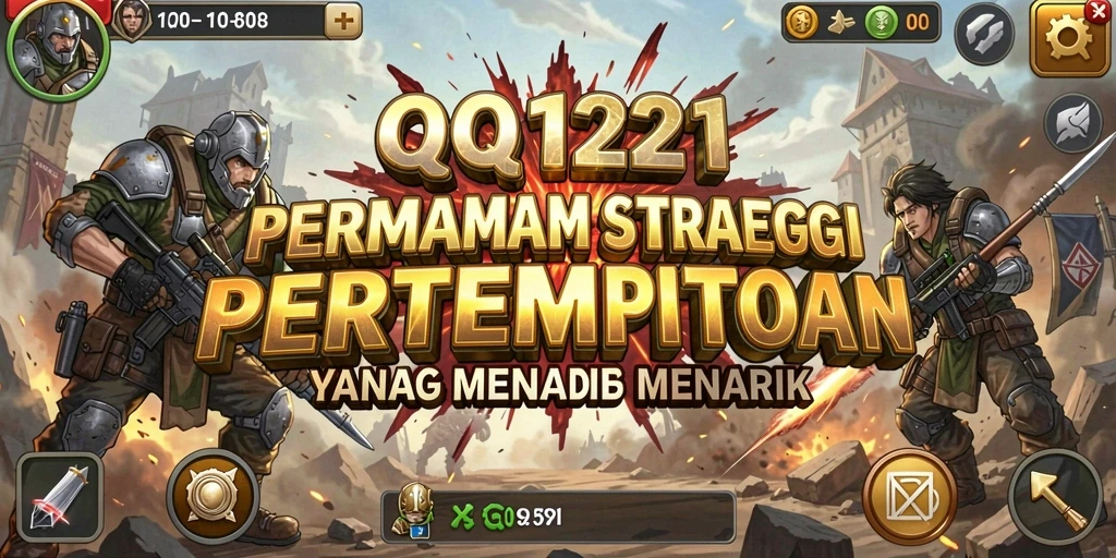 Tangkapan layar dari gameplay <strong>QQ1221</strong> menunjukkan aksi strategis dan pertempuran yang seru.