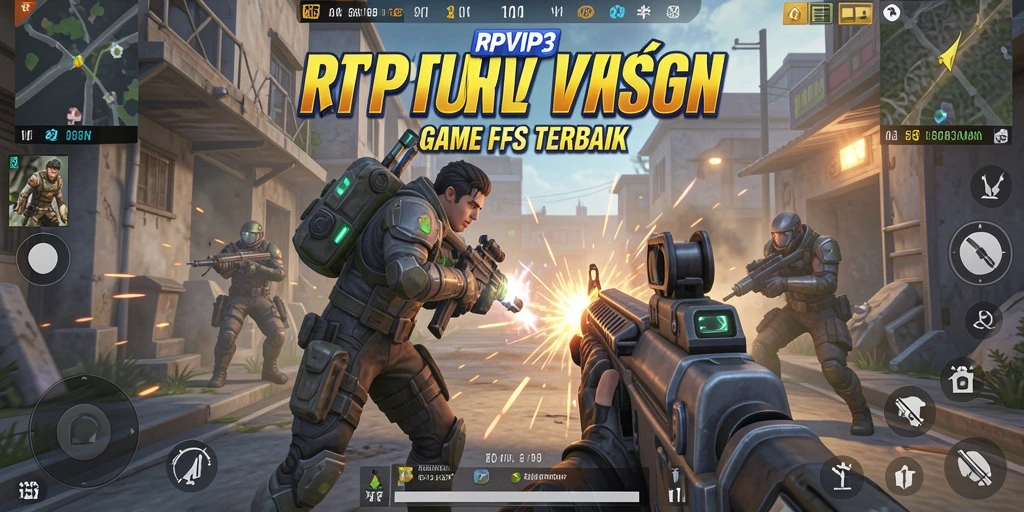 Screenshot utama RPVIP3 dengan aksi gameplay FPS yang intens.