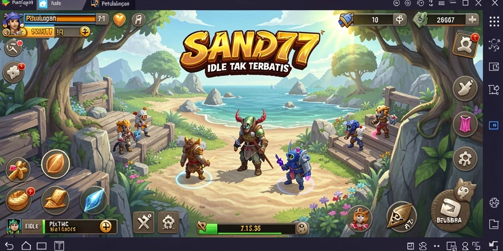 Tampilan gameplay <strong>SAND77</strong> yang menawan dan interaktif.