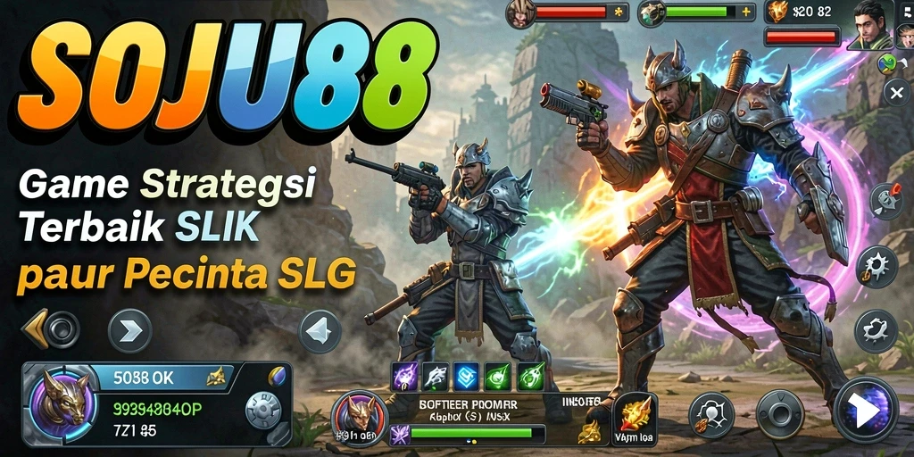 Screenshot utama SOJU88 menampilkan aksi pertempuran SLG yang seru dan dinamis.