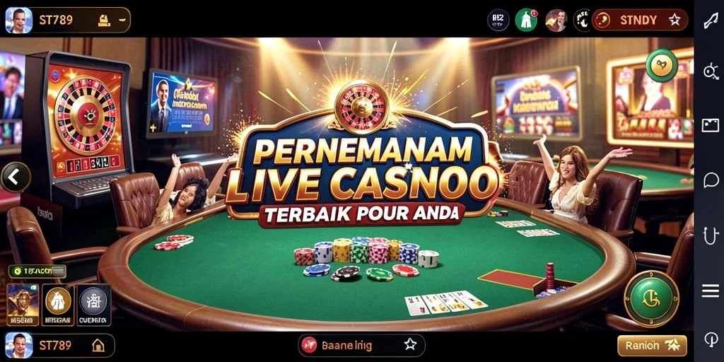 Tampilan menarik dari gameplay Live Casino di ST789.