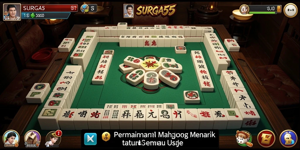 Tampilan gameplay Mahjong yang menawan di SURGA55.