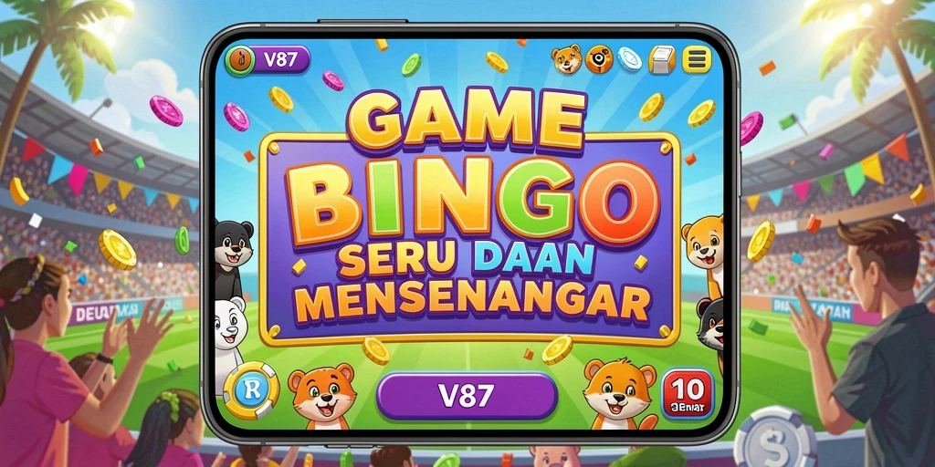 Tampilan gameplay Bingo yang mendebarkan di V87.