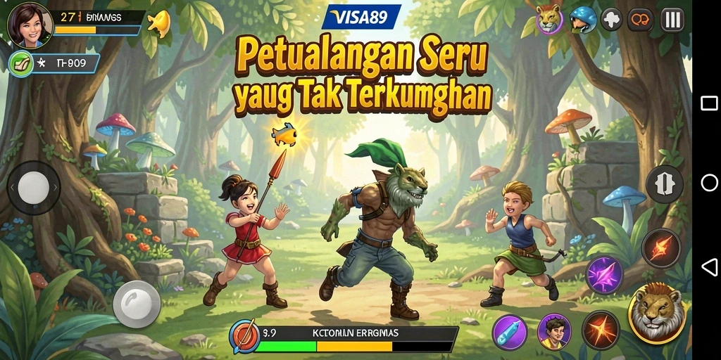 Screenshot utama VISA89 menampilkan gameplay petualangan yang mendebarkan.